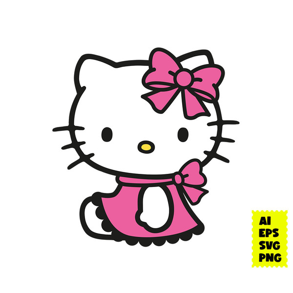 Kawaii Svg, Kawaii Kitty Svg, Hello Kitty Svg, Cute Cat Svg, - Inspire ...