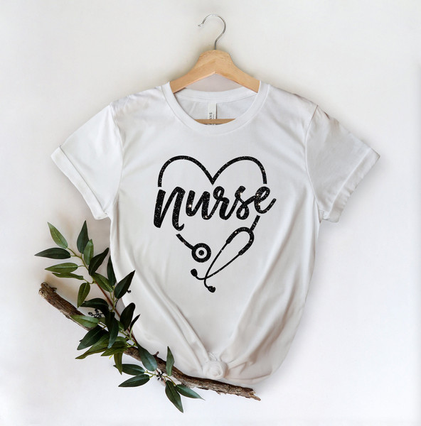 Heart Stethoscope Shirt-Nurse T-shirt-Nurse Tees-Cute Nurse Shirts -Nurse Appreciation Gift-Nurse Gift Idea-Nurses Week Gift-Nurselife Shirt - 3.jpg