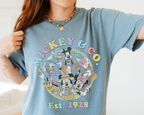 Vintage Mickey & Co Est 1928 Easter Shirt, Retro Mickey and Friends Happy Easter Day, Disney Easter Bunny Shirt, Disney Family Easter Eggs - 3.jpg