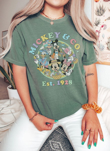 Vintage Mickey & Co Est 1928 Easter Shirt, Retro Mickey and Friends Happy Easter Day, Disney Easter Bunny Shirt, Disney Family Easter Eggs - 4.jpg