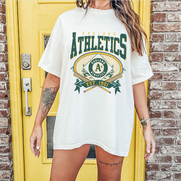 Vintage 90s MLB Oakland Athletic Shirt, Athletics - Inspire Uplift