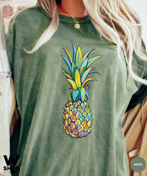 Pineapple Shirt, Women Graphic Tees, Foodie Shirt, Summer Shirt, Cute Pineapple T Shirt, Pineapple Lover, Gift for Her, Oversized - 4.jpg