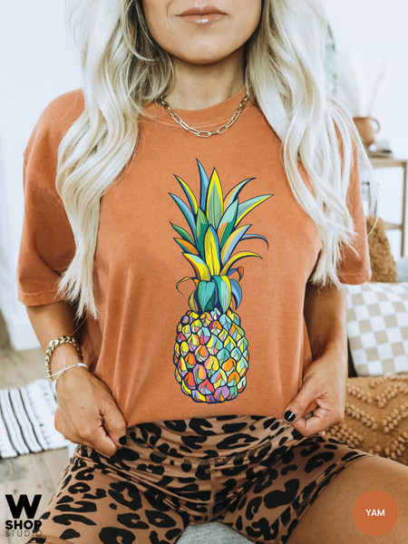Pineapple Shirt, Women Graphic Tees, Foodie Shirt, Summer Shirt, Cute Pineapple T Shirt, Pineapple Lover, Gift for Her, Oversized - 8.jpg