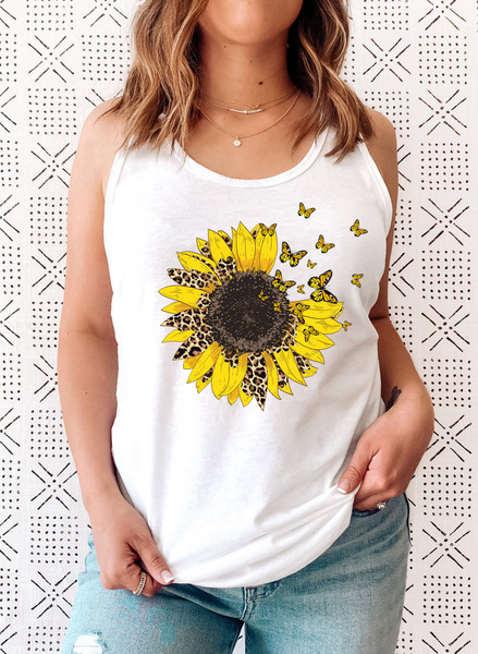 Sunflower Tank Top Sunflower Tank Tops for Women Plus Size Clothing Available Womens Summer Tops Womens Summer Clothing Sun Flower - 4.jpg