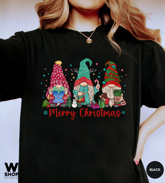 Christmas Gnomes Shirt, Gnome Shirt, Santa Gnomes Shirt, Christmas with my Gnomies, Christmas Shirt, Christmas Tee, Christmas Day Gift - 5.jpg