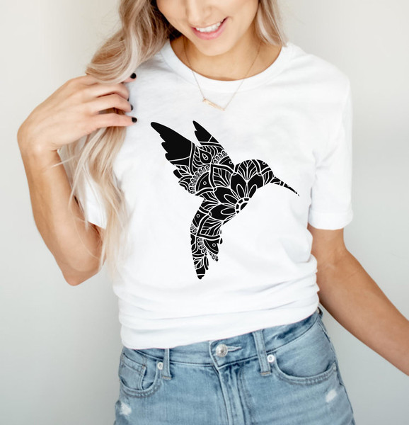 Hummingbird Shirt, Floral Hummingbird Shirt, Bird Lover, Nature Lover, Hummingbird Books Shirt - 3.jpg