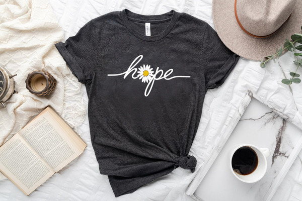 Hope Tshirt, Hopeful Daisy Shirt, Have Hope Tee, Religious Tee, Inspirational Tshirt, Positive Gifts, Christian Shirt, Motivational Tee - 2.jpg