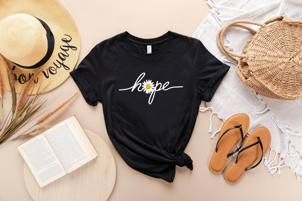 Hope Tshirt, Hopeful Daisy Shirt, Have Hope Tee, Religious Tee, Inspirational Tshirt, Positive Gifts, Christian Shirt, Motivational Tee - 4.jpg