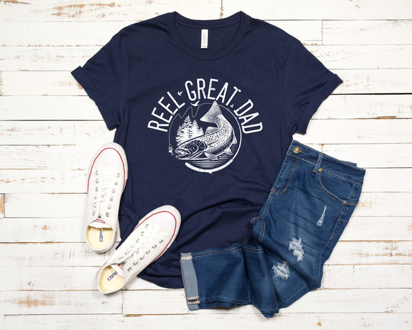 Reel Great Dad Shirt, Fishing Gift for Dad, Fishing Lover, D