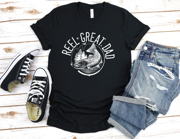 Reel Great Dad Shirt, Fishing Gift for Dad, Fishing Lover, D
