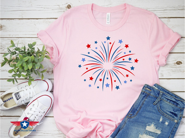 Fireworks Shirt, Patriotic Shirt, 4th of July Shirt, American Flag Shirt, Fourth of July, USA Flag Shirt, Family Shirt, Stars and Stripes - 3.jpg