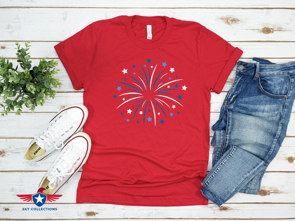Fireworks Shirt, Patriotic Shirt, 4th of July Shirt, American Flag Shirt, Fourth of July, USA Flag Shirt, Family Shirt, Stars and Stripes - 6.jpg