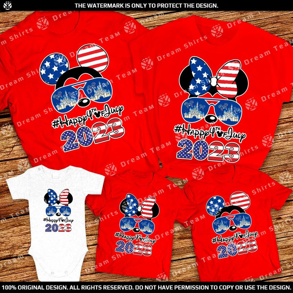 Disney 4th of July Shirts Happy 4th of July American Flag Mickey and Minnie Family Shirts 2023 Disney World Independance day Matching Shirts - 4.jpg