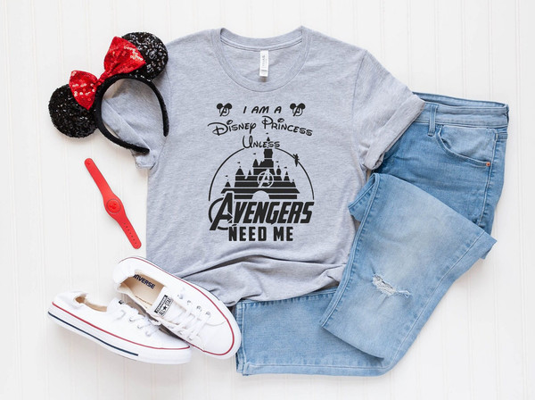 I'm a disney princess unless the AVENGERS needs me - unisex shirt  Disney Avengers  Avengers Mickey  Marvel Comics  Disney Marvel - 2.jpg