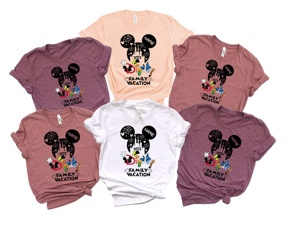 Walt Disney matching shirts,Disney trip 2022,Disney family shirts with custom names,Disney kids shirts,Disney family matching shirts - 4.jpg