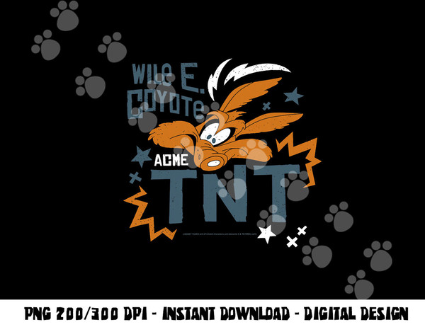 Looney Tunes Wile. E. Coyote TNT  png, sublimation .jpg