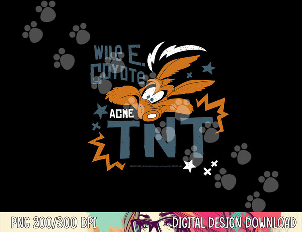 Looney Tunes Wile. E. Coyote TNT  png, sublimation .jpg