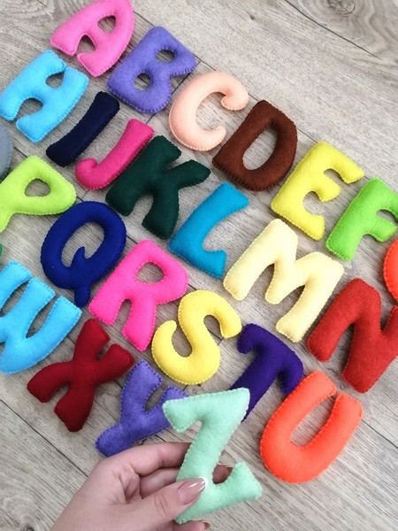English alphabet for kids Soft letters from felt Soft Alphab - Inspire  Uplift