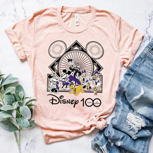 Mickey and Friends Disney 100 Years Of Wonder Shirt, Walt Disney T-shirt, Disneyland 2023 Trip 100th Anniversary, Disney Family Shirt - 4.jpg