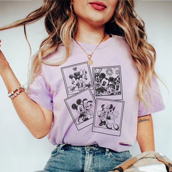 Retro Disney Mickey Polaroid Comfort Colors® Shirt, Mickey and Friends Shirt, Disneyland Shirt, Disneyworld Shirt, Disney Family Trip Shirts - 1.jpg