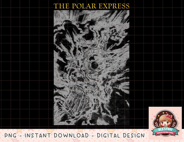 Polar Express Drawing T Shirt png, instant download, digital print.jpg