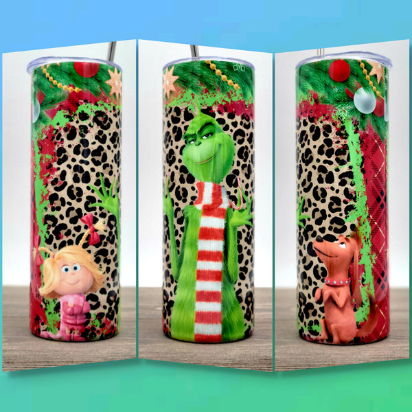 The Grinch Tumbler, Christmas Tumbler Whoville tumbler, How the GRINCH stole Christmas  Cheetah Grinch.jpg