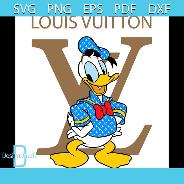 Donald Duck Louis Vuitton Logo Svg, Trending Svg, Donald Duck Svg, Louis  Vuitton Svg