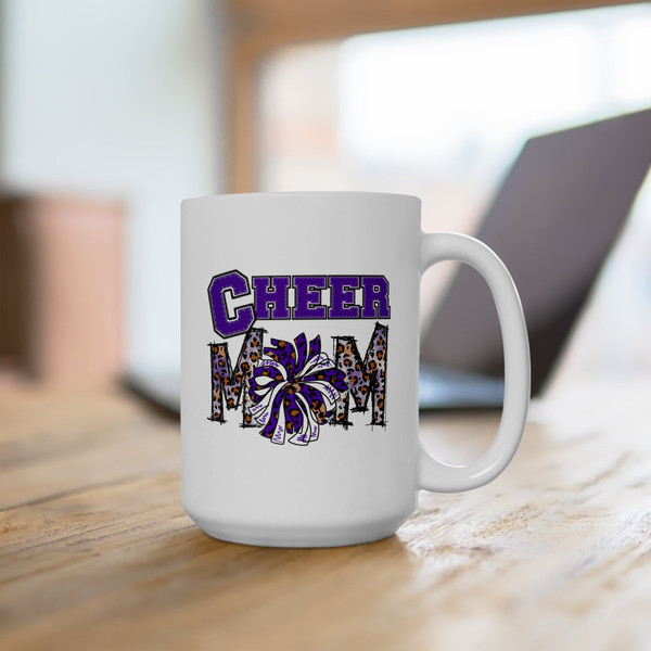 Cheer Mom Mug, Cheerleader Mama Mug, Cheer Mom Gift Mug, Leopard Print Cheer Mom Mug, Mother's Day Cheer Mom Gift Mug, Cheer Mom Ceramic Mug - 5.jpg