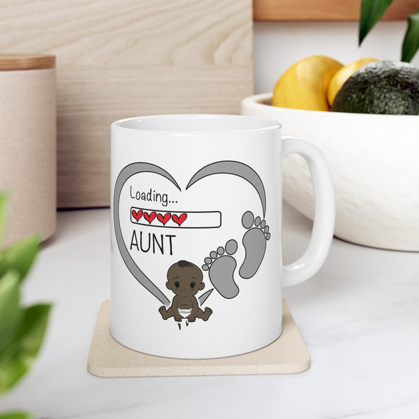 Loading Aunt Mug, Loading Aunt Hearts Mug, New Aunt Gift Mug, Parent to be Gift Mug, Baby on the Way Gift Mug, Pregnancy Announcement Mug - 3.jpg