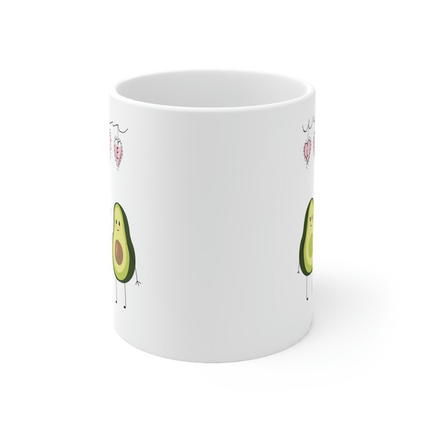 Avocado Lover Ceramic Mug 11oz, Mug Gift for Love, Gift Mug for Valentine's Day, Lover Mug 11oz - 2.jpg