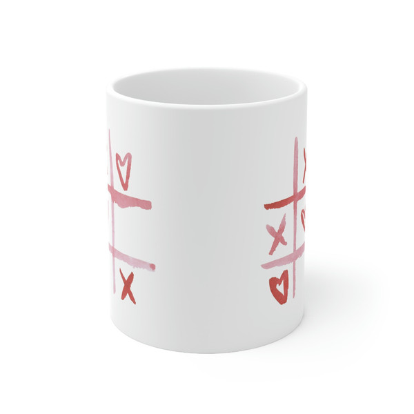 Tic-Tac-Toe Love Ceramic Mug 11oz, Mug Gift for Couple, Gift Mug for Valentine's Day, Mug for Love, Ceramic Mug 11oz - 2.jpg
