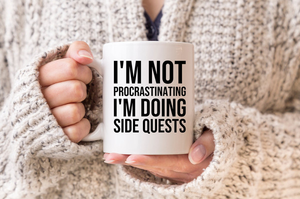 I'm Not Procrastinating I'm Doing Side Quests Mug, Funny Nerd Mug, Nerdy Gift, Cute Geeky Coffee Mug, Gamer, Nerd Humor, Gaming Cup - 1.jpg