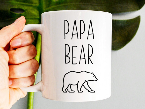 Papa Bear Daddy Mug, Funny Fathers Day Mug, Gift For Dad Fro