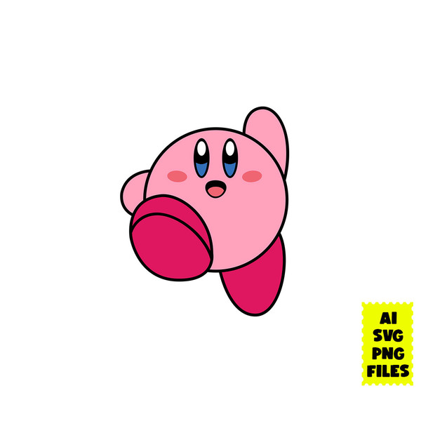 Kirby Svg, Cute Kirby Svg, Funny Kirby Svg, Game Svg, Layere - Inspire ...