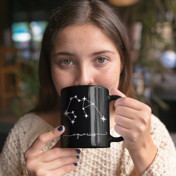 Aquarius Coffee Mug  Microwave and Dishwasher Safe Ceramic Cup  Astrology Zodiac Sign Mom Teen BFF Birthday Tea Hot Chocolate Gift Idea - 1.jpg