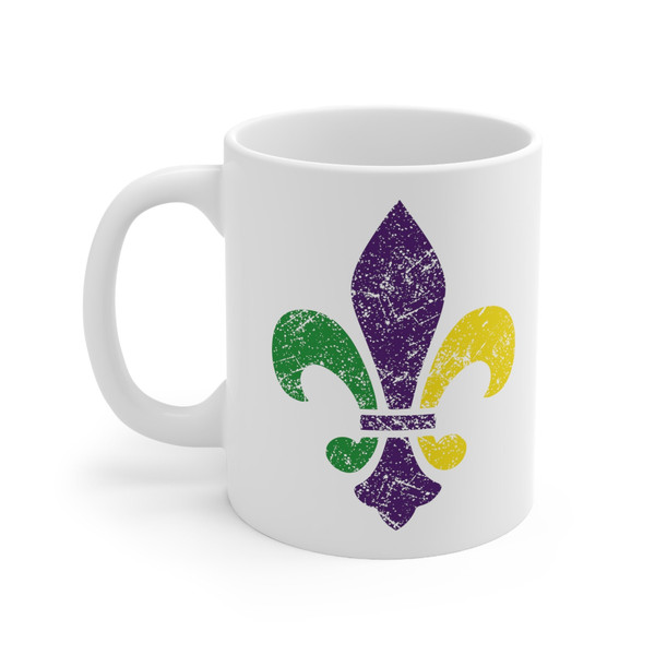 Fleur De Lis Coffee Mug  Microwave and Dishwasher Safe Ceramic Cup  Mardi Gras Carnival New Orleans Louisiana Catholic Tea Hot Chocolate - 5.jpg