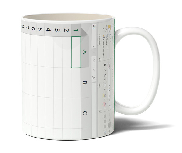 For Excel Spreadsheet Table Lovers - Worker Gift Idea For Coworker, Accounting, Boss, Friend - 11 - 15 Oz White Coffee Tea Mug Cup - 1.jpg
