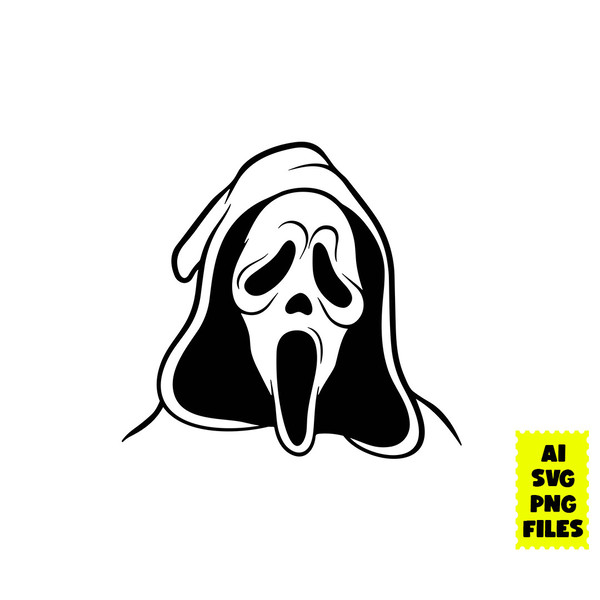 Ghost Face SVG Scream Mask Svg Png Horror Hhost (Download Now) 