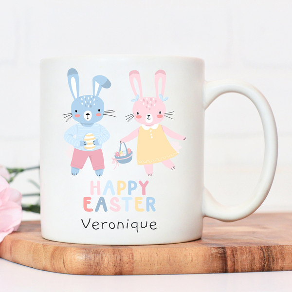 Personalised Easter gift, easter bunny, happy easter, to go with easter egg, rabbit, easter basket, egg, gift, her, child, kids - 1.jpg