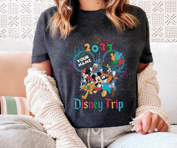 Custom Name Mickey And Friends Disney 2023 Trip Shirt  Personalized Disney World T-shirt  Disneyland Family Vacation Tee  Magic Kingdom - 3.jpg