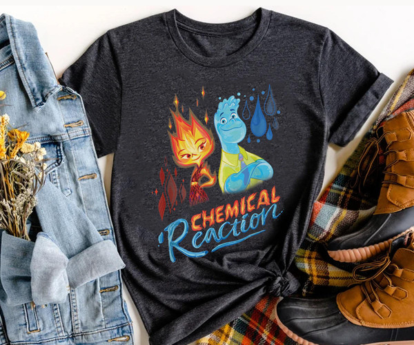 Elemental Ember and Wade Chemical Reaction Shirt  Pixar Disney Movie T-shirt  Magic Kingdom Park  Disneyland Trip  Funny Birthday Gift - 1.jpg