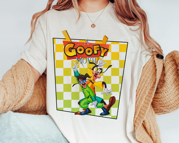 Retro 90s Disney A Goofy Movie Checkerboard T-shirt  Disney Goofy and Max Shirt  Disney Birthday Gift Ideas  Walt Disney World Trip - 3.jpg