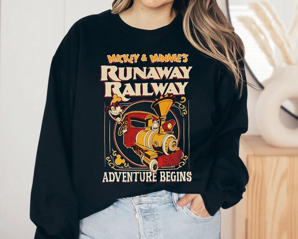 Retro Mickey And Minnie's Runaway Railway Shirt  Goofy T-shirt  Walt Disney World  Disneyland Family Vacation Trip  Magic Kingdom - 2.jpg