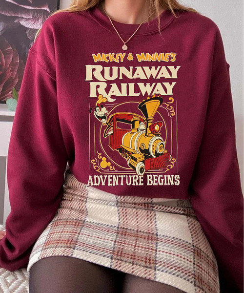 Retro Mickey And Minnie's Runaway Railway Shirt  Goofy T-shirt  Walt Disney World  Disneyland Family Vacation Trip  Magic Kingdom - 3.jpg