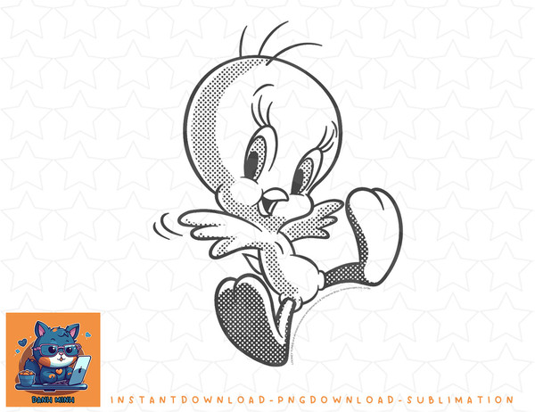 Looney Tunes Tweety Bird Comic Style Portrait png, sublimation, digital download.jpg