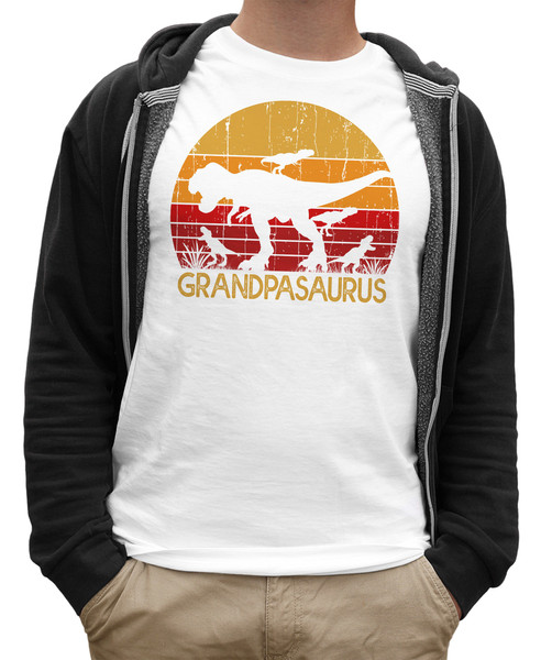 Grandpasaurus Sunset Vintage Fathers Day T Shirt for dads and Husbands Dad Men's T-Shirt Dad Daddy Fathers Day Shirt Ideal Gift for Dad - 1.jpg