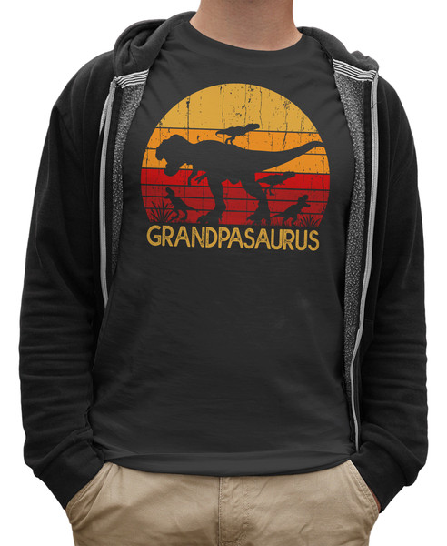 Grandpasaurus Sunset Vintage Fathers Day T Shirt for dads and Husbands Dad Men's T-Shirt Dad Daddy Fathers Day Shirt Ideal Gift for Dad - 2.jpg