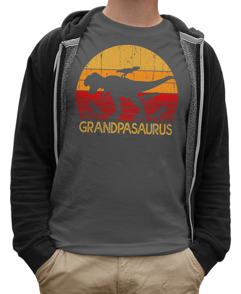 Grandpasaurus Sunset Vintage Fathers Day T Shirt for dads and Husbands Dad Men's T-Shirt Dad Daddy Fathers Day Shirt Ideal Gift for Dad - 3.jpg