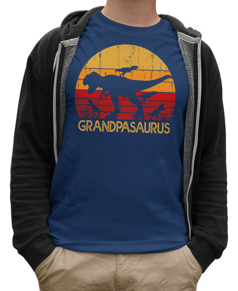 Grandpasaurus Sunset Vintage Fathers Day T Shirt for dads and Husbands Dad Men's T-Shirt Dad Daddy Fathers Day Shirt Ideal Gift for Dad - 4.jpg