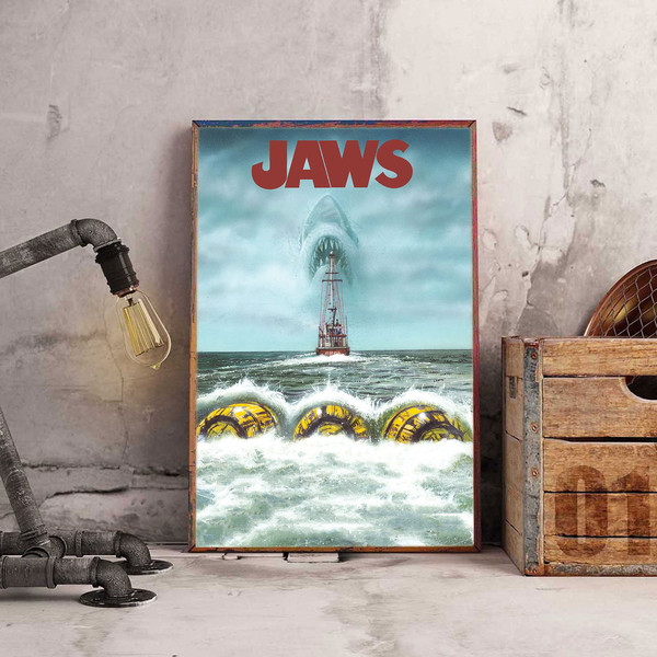 Jaws Movie Poster Print & Unframed Canvas Prints
